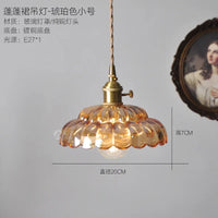 suspension en verre cuivre pour restaurant bar et loft