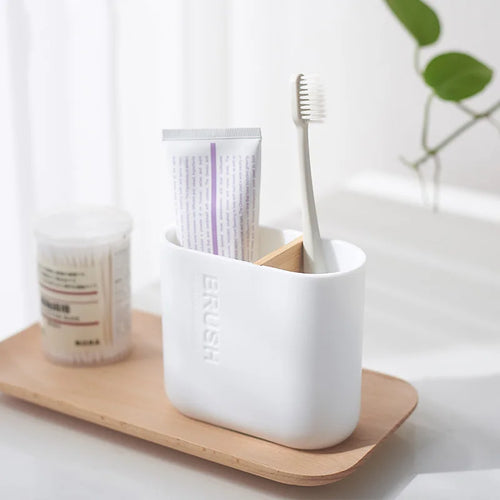 accessoires de salle de bain en bois de bambou - vue 5 sur 14