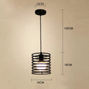 Retro Iron Cage Pendant Ceiling light Multi-Layer Round Surround Body, E27 220V Output Support Vintage Hanging Lamp