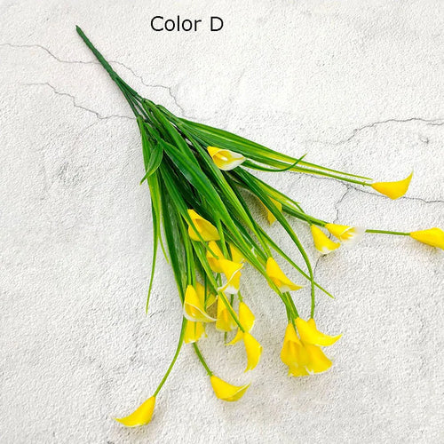 bouquet de 25 têtes de mini calla artificiel décoration florale élégante - vue 6 sur 12