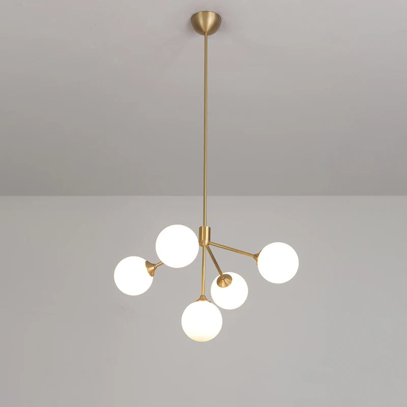 lustre design nordique décoratif avec éclairage led spoutnik - vue 5 sur 9