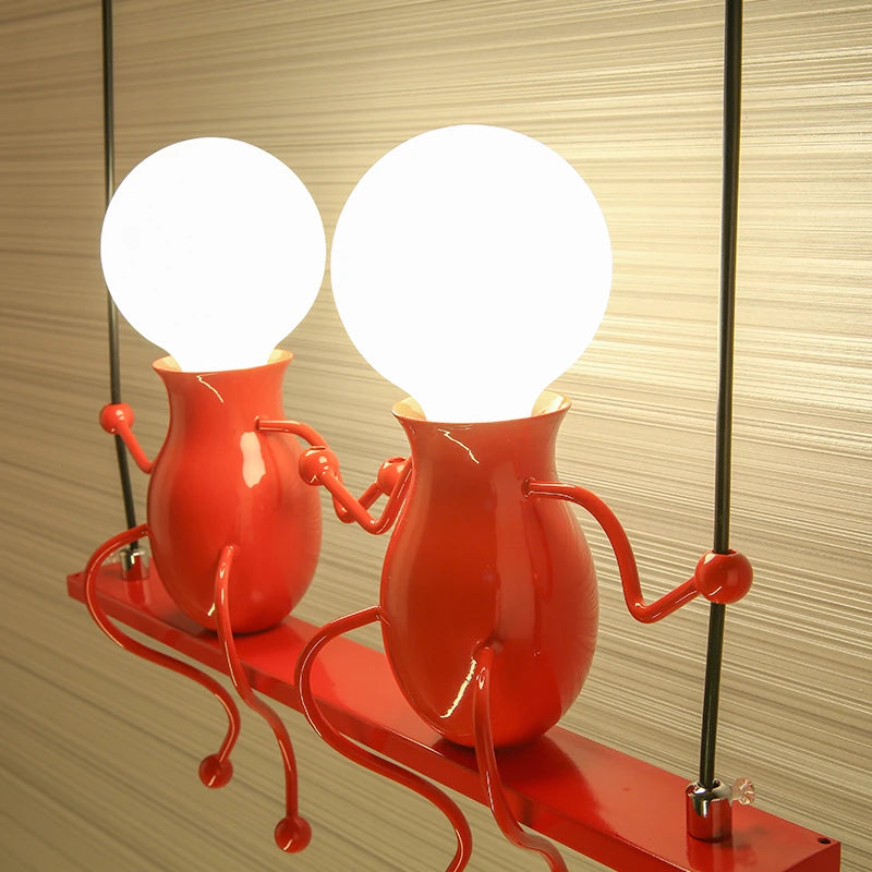 applique murale moderne en fer humanoïde luminaire décoratif d'intérieur - vue 2 sur 18