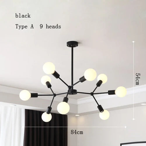 lustre moderne à plusieurs têtes pour intérieur créatif - vue 23 sur 27