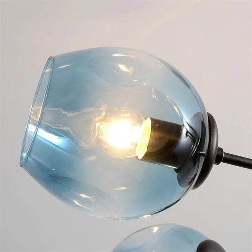 lustre nordique moderne en verre et fer pour décoration - vue 5 sur 16