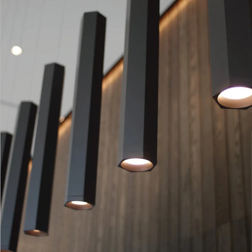 lustre hexagonal moderne pour décoration industrielle créative - vue 2 sur 18