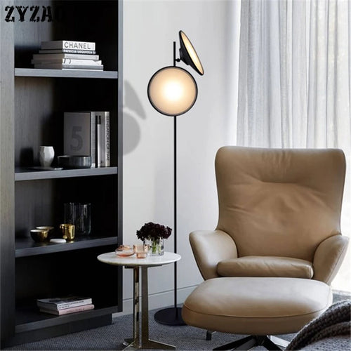 lampadaire nordique double tête design moderne en fer - vue 5 sur 7