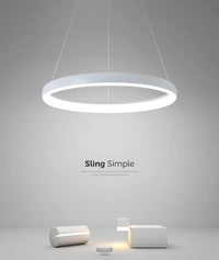 Lustre de salon circulaire moderne minimaliste