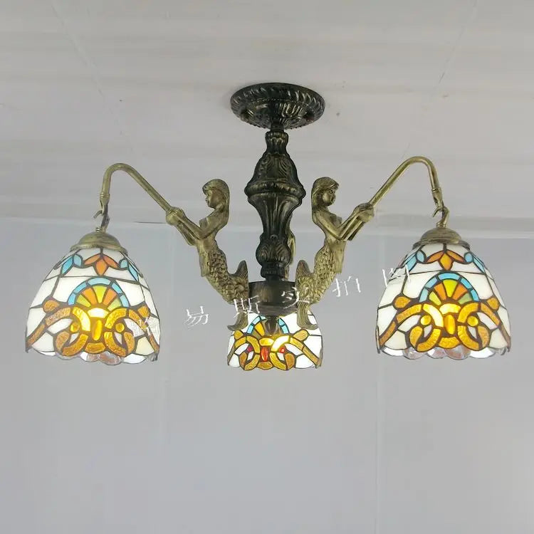 lustre méditerranéen tiffany sirène pour intérieur créatif - vue 9 sur 17