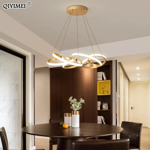 suspension plaqué or avec lumière led pour éclairage intérieur - vue 3 sur 8