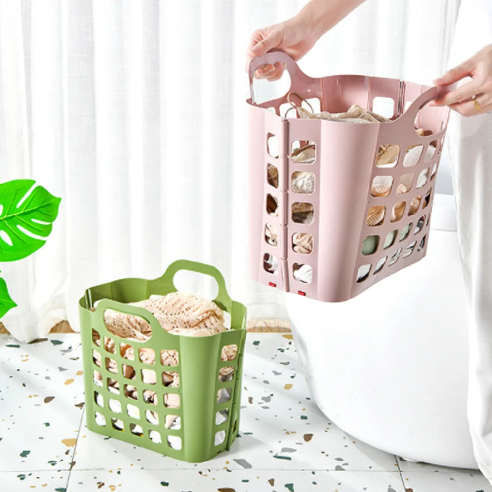 panier à linge pliable mural pour rangement de vêtements - vue 3 sur 9