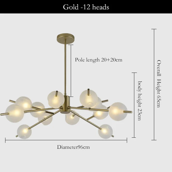suspension moderne en verre pour décoration intérieure élégante - vue 8 sur 12