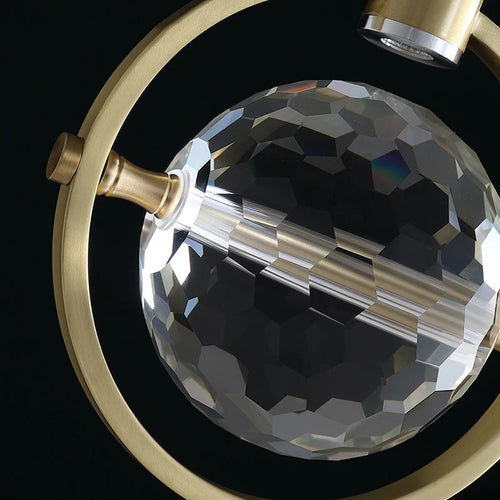 suspension LED en cristal design nordique luxueux - vue 5 sur 8