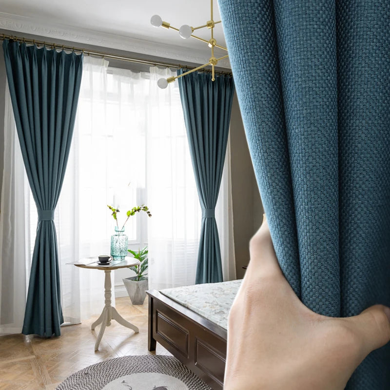 Rideau occultant épais moderne pour salon chambre - vue 1 sur 12
