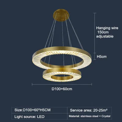 lustre en cristal de luxe style nordique moderne - vue 12 sur 12