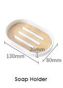 accessoires de salle de bain en bois de bambou