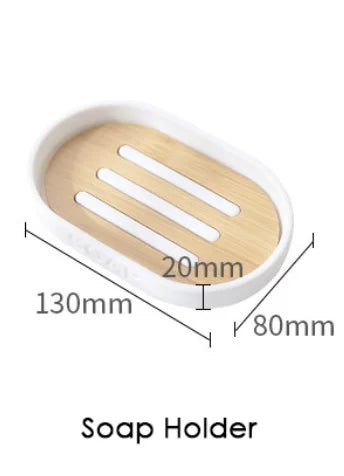 accessoires de salle de bain en bois de bambou - vue 14 sur 14