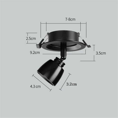 plafonnier led moderne à angle réglable pour cuisine - vue 6 sur 7