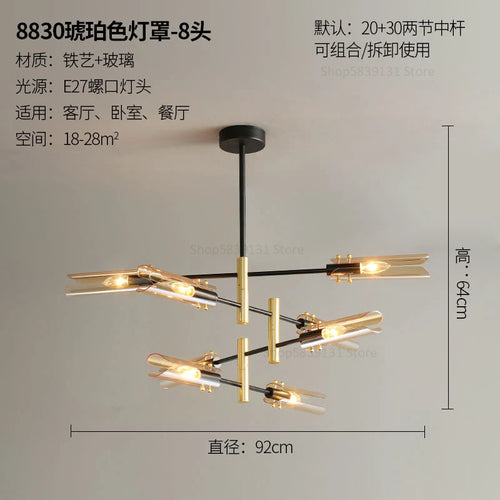 lustre en verre au design nordique et créatif - vue 12 sur 12