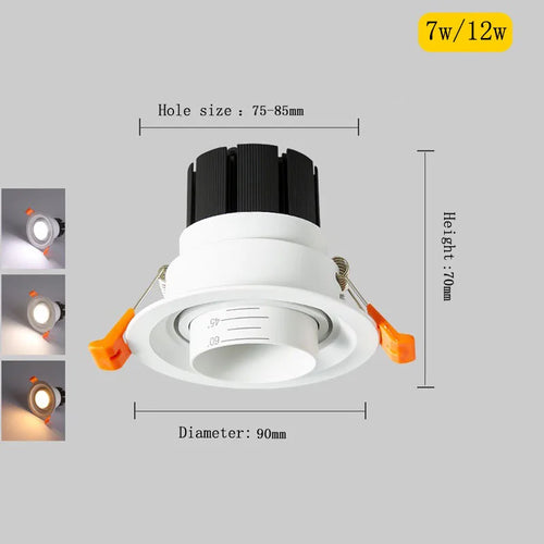 spots encastrés dimmables avec zoom intégré pour éclairage intérieur - vue 4 sur 4