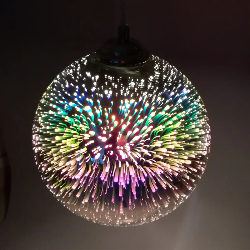 lampe led suspendue design nordique moderne décorative feu d'artifice - vue 3 sur 9