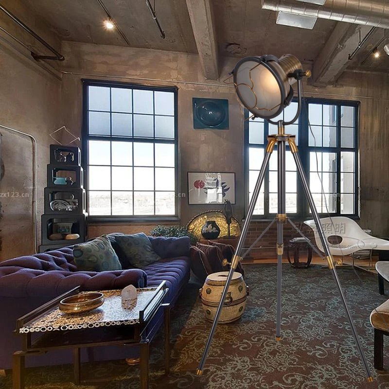 lampe de sol rétro industrielle pour café bureau et bar - vue 3 sur 6