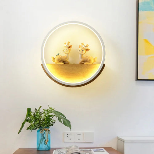 applique murale led en bois décorative pour chambre d'enfant - vue 4 sur 8