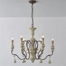 lustre suspendu en fer et bois vintage style industriel