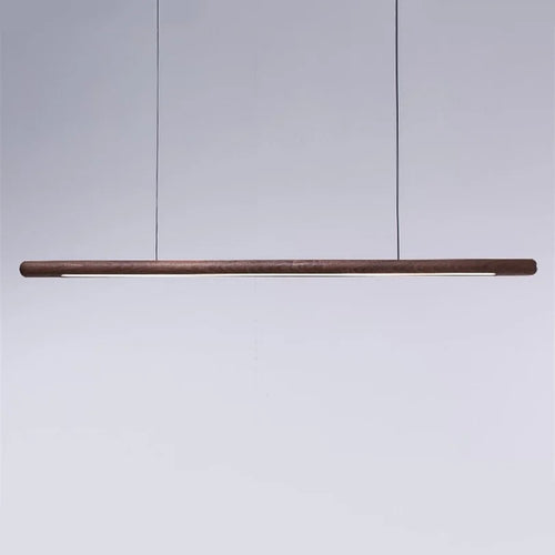 suspension design minimaliste en bois avec bande led - vue 5 sur 9