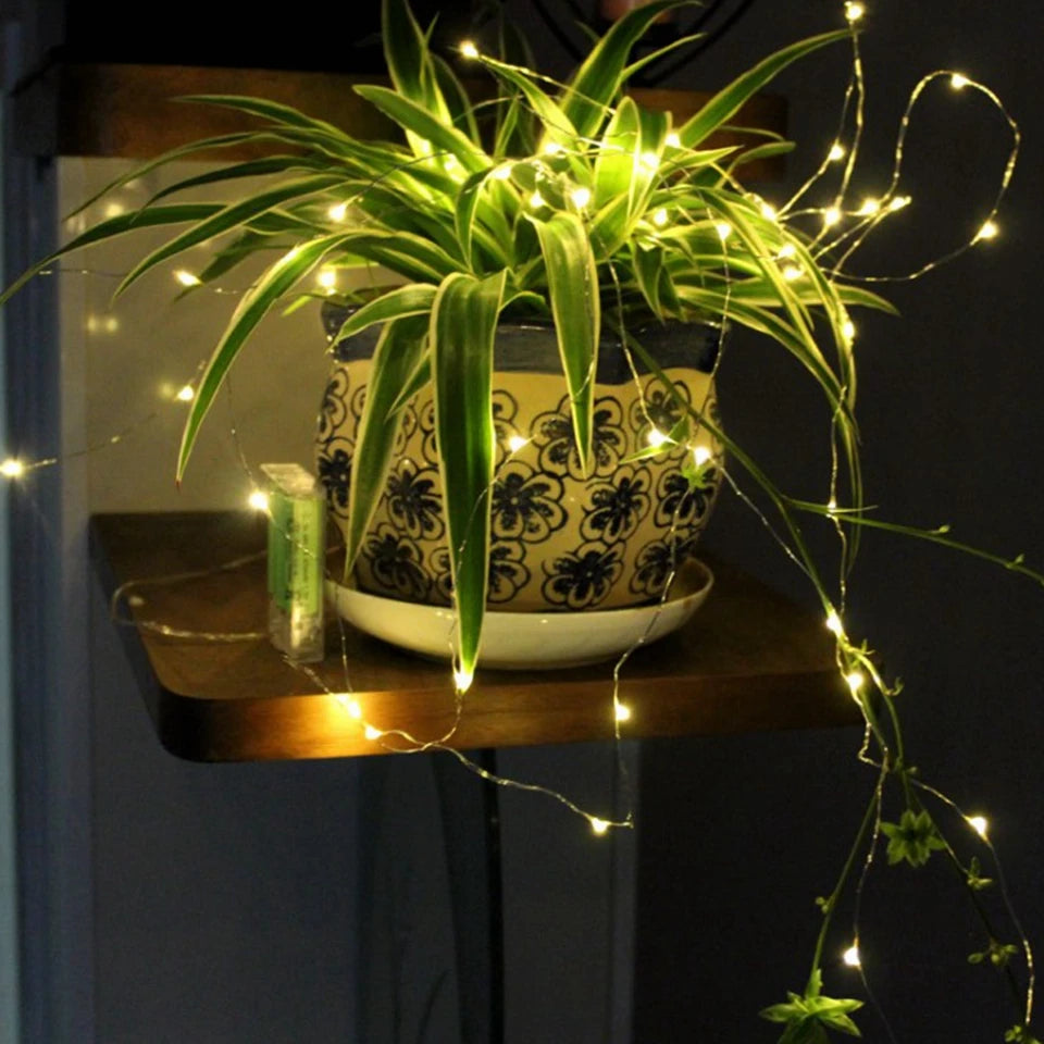 guirlande lumineuse led en fil de cuivre pour décoration intérieure - vue 5 sur 18