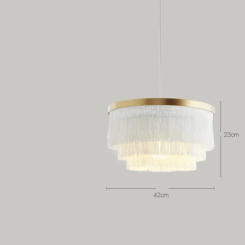 lustre romantique en fil de coton pour décoration intérieure - vue 9 sur 10
