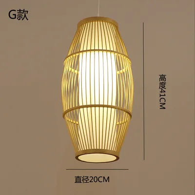 lustre en bambou style zen pour ambiance relaxante - vue 9 sur 29