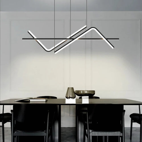 lustre led moderne pour restaurant hôtel café bureau - vue 2 sur 8