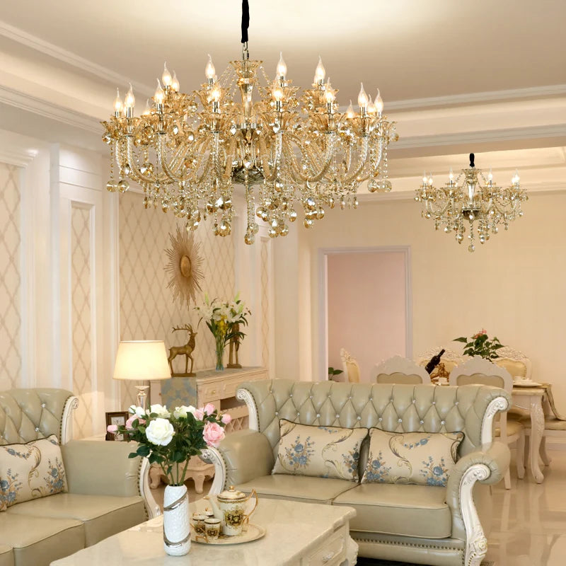lustre en cristal moderne pour intérieur élégant et raffiné - vue 4 sur 15