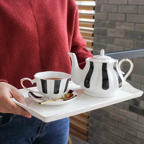Service a the anglais porcelaine motifs peints main - vue 4 sur 6