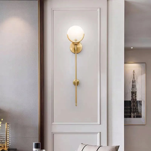 applique murale en cuivre éclairage led créatif nordique moderne - vue 2 sur 8