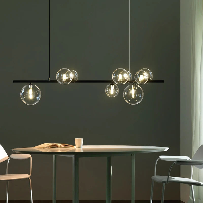 lustre à led nordique pour cuisine bureau et étude - vue 4 sur 8