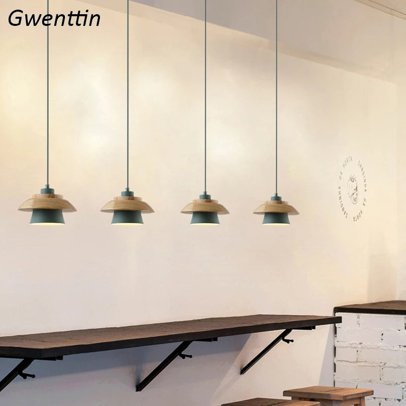 suspension en bois pour éclairage moderne et décoration - vue 5 sur 11