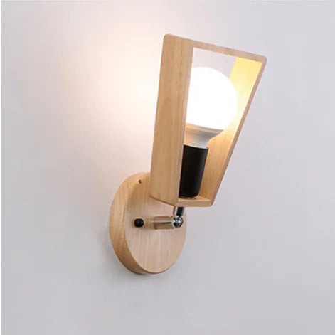 applique murale nordique en bois avec support réglable - vue 7 sur 7