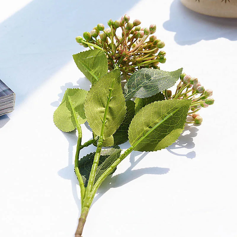 branche de baies d'hortensia artificielle pour décoration florale - vue 6 sur 11