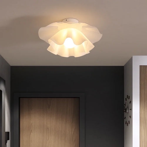 plafonnier led design nordique moderne en acrylique à fleurs décoratif - vue 2 sur 9