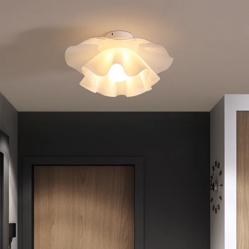 plafonnier led design nordique moderne en acrylique à fleurs décoratif