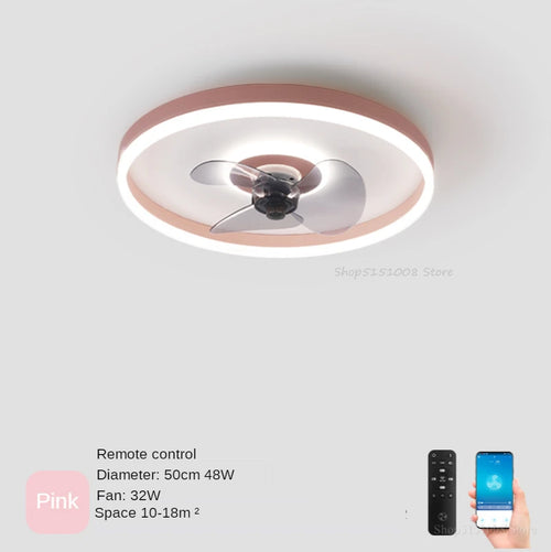 plafonnier moderne avec ventilateur et leds 3 couleurs - vue 13 sur 18