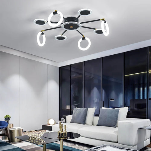 lustre LED design pour intérieur moderne et élégant - vue 5 sur 12