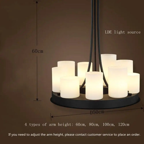 Nordique luxe salle à manger lustre intérieur salon table à manger lampes en verre simple cuisine île LED lustre éclairage - vue 12 sur 20
