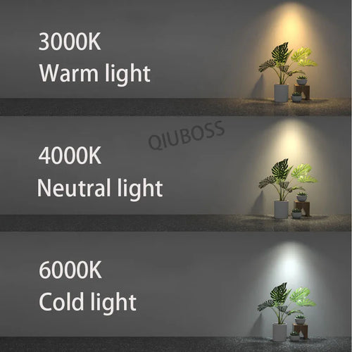 qiuboss spot led cylindre à intensité variable pour éclairage de plafond - vue 5 sur 6