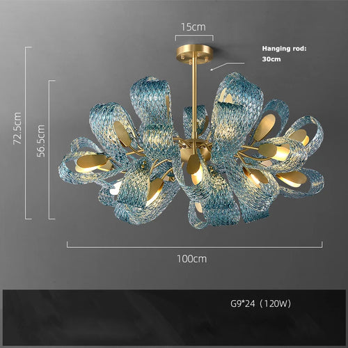 lustre art déco en cuivre pour un éclairage élégant - vue 10 sur 20