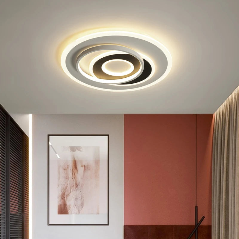 plafonnier post-moderne art déco avec télécommande tendance coréenne - vue 6 sur 11