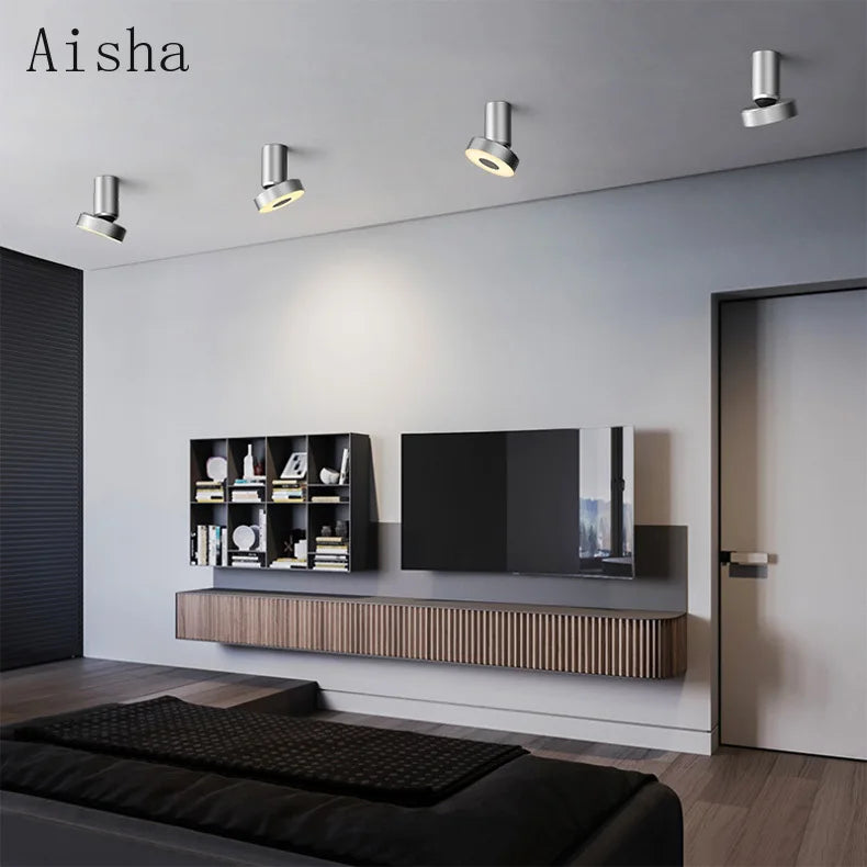 plafonnier moderne encastré design simple éclairage décoratif led - vue 2 sur 7