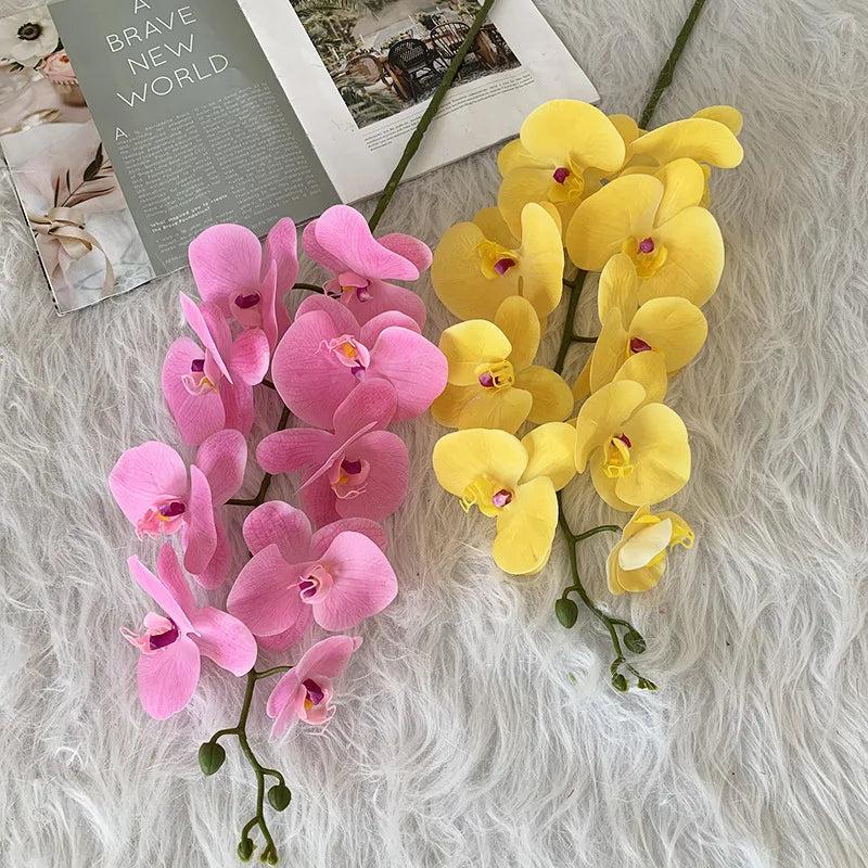 orchidée phalaenopsis préservée fleurs artificielles pour décoration mariage - vue 6 sur 17