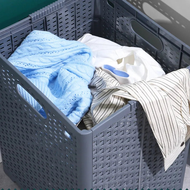 panier à linge pliant en plastique pour vêtements sales - vue 4 sur 9